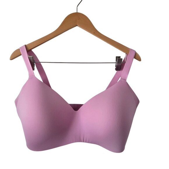 Knix US Sz 40F Wireless Lightly Lined Bra Pink Adjustable Straps Seamles Comfort - Picture 1 of 6